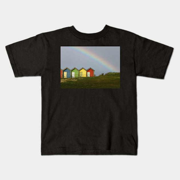 Blyth Beach Huts Kids T-Shirt by TMcG72